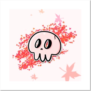 Cute pink skulls Posters and Art